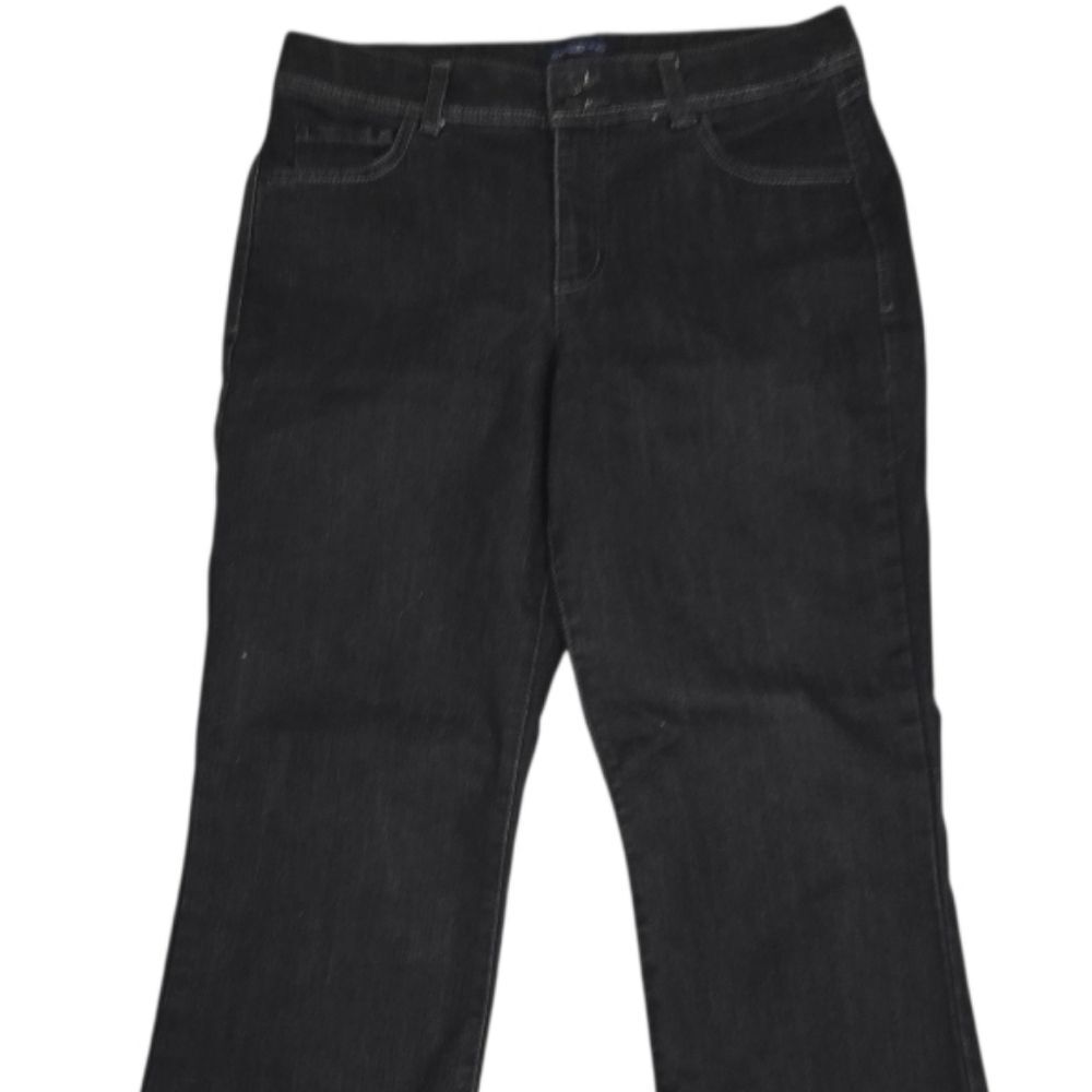 Bandolino Charcoal Black Stretch Bling Pocket Bootcut Jeans - Picture 2 of 12